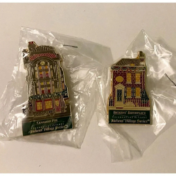 Department 56 Dickens Village  Series Pins Dickens Birthplace Canadian Pub - Picture 1 of 9